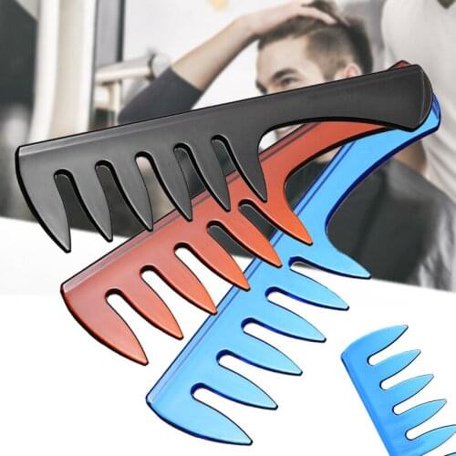 Mayitr 3 Colors Large Wide Tooth Combs Professional Anti-static Wide Tooth Salon Barber Hairdressing Styling Comb Hair Brush