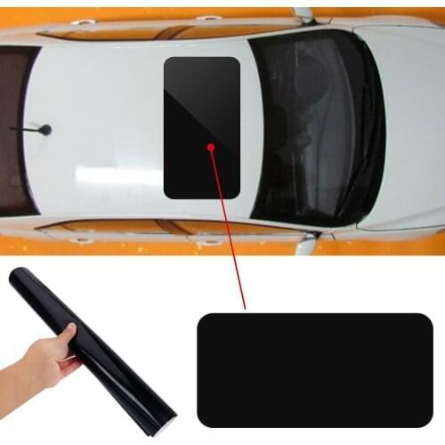Simulation Panoramic Sunroof Car Sticker Roof Ceiling Decal Film Mouldings Auto Waterproof Black Accessories Decoration Exterior