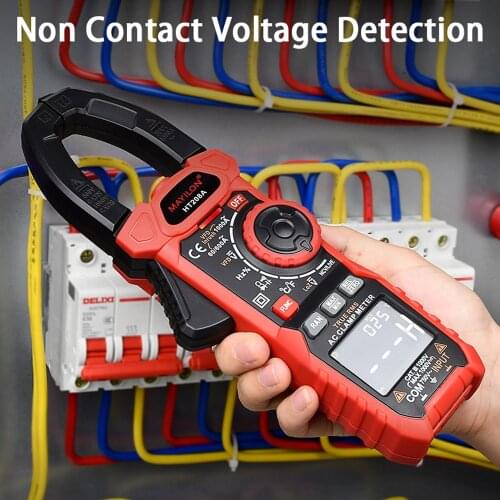 MAYILON HT208A/HT208D Clamp Meter Multimeter AC Direct Current Voltage Current Temperature Diode Continuity NCV Test Multimeter