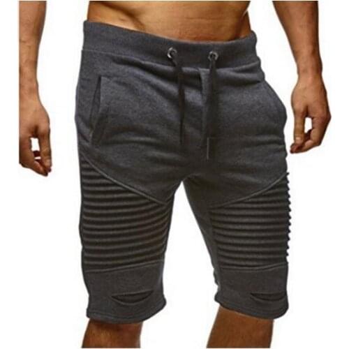 2019 New Mens Gym Shorts Run Jogging Sports Fitness Bodybuilding Sweatpants Male Workout Training Brand Knee Short Pants