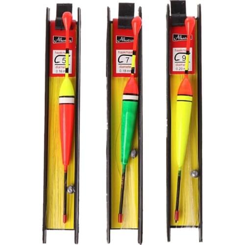 OOTDTY Vertical Buoy Fishing Float Line Terminals Pesca Fishhook Tackle Accessories Set