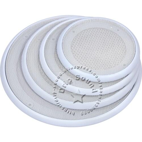 For 4"/5"/6.5"/8" inch Car Audio Speaker Conversion Net Cover Decorative Circle Metal Mesh Grille Protection #White