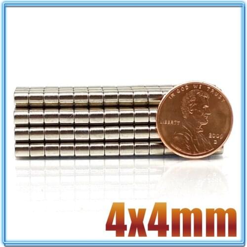 10~10000PCS 4x4 mm Search Minor Disc Magnet 4mmX4mm Bulk Small Round Magnets 3x3mm Neodymium Round N35 Strong Magnets 4*4 mm 4mm