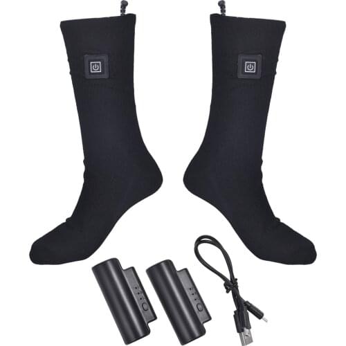 3.7V Electric Heating Socks Rechargeable Battery Powered Winter Wamer Socks Foot Wamer Outdoor Camping Skiing Cyling Socks