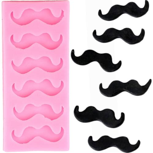 Boy Man Moustache Silicone Mold DIY Party Cupcake Topper Fondant Cake Decorating Tools Candy Resin Chocolate Gumpaste Moulds