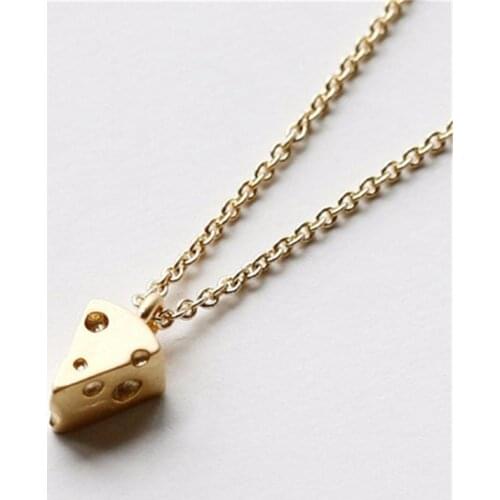 Popular In Europe And America, Eight-Petal Patchwork Cheese Pendant Necklace