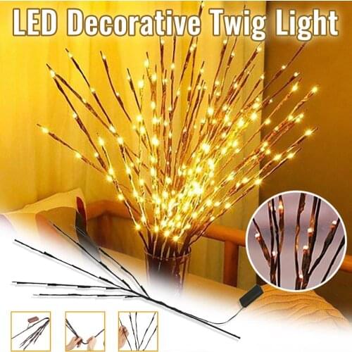 Holiday Lighting Warm LED Willow Branch Lamp Floral Lights 30 Inches Home Christmas Party Garden Decor D70