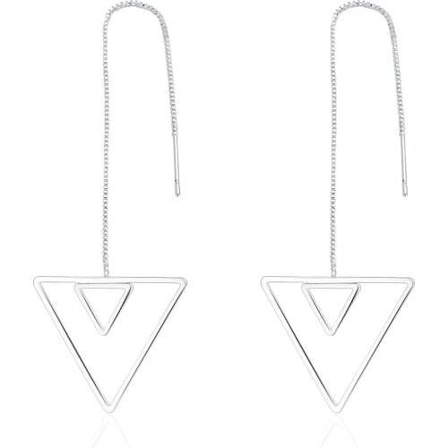 Exquisite fashion earrings triangle pendant fashion ladies long earrings tassel earrings alibaba express