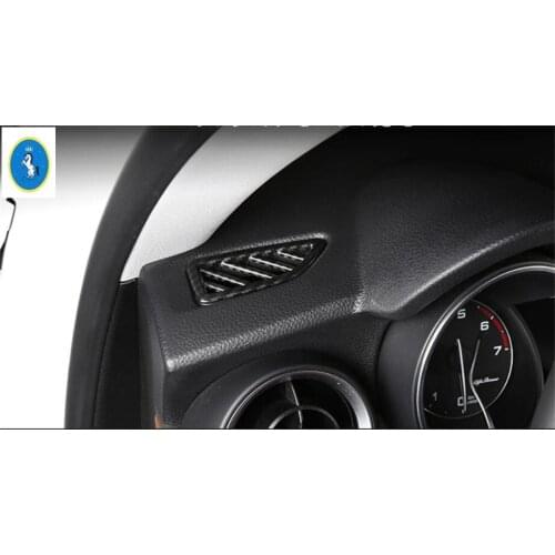 Yimaautotrims Auto Accessory Dashboard Air Conditioning AC Vents Frame Cover Kit Trim ABS Fit For Alfa Romeo Stelvio 2017 - 2020