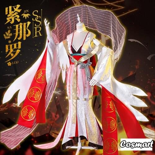 Onmyoji SSR Kinnara Before Awakening The Land Of Elegant Music Kimono Dress Uniform Cosplay Costume Halloween Suit For Women Out