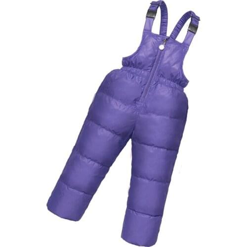 Winter Childrens Pants Kids Down Overall For Baby Boys Girls Russia Winter Clothes Children Warm Trousers for 3-6 Years Kids