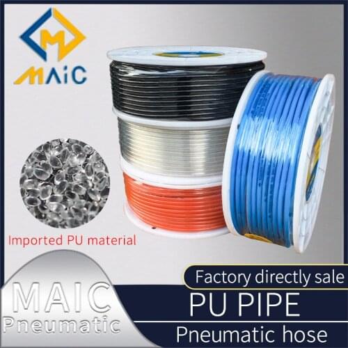 1m pneumatic hose pu pipe 4 * 2.5 mm 6 * 4 mm 8 * 5 mm 10 * 6.5 mm 12 * 8 14 * 10 mm 16 * 12 mm air tube compressor hose
