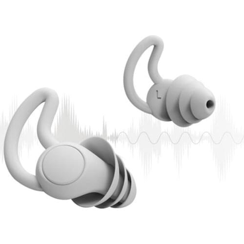 1 Pair Earplugs Protective Ear Plugs Soft Silicone Waterproof Anti-noise Earphones Protector for Travel Sleep and Snoring