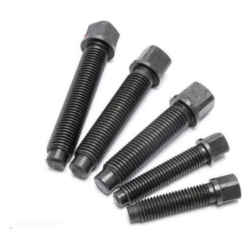 1pcs M14 M16 M18 square bolts head with gasket combination flanged male screw carbon steel black 50mm-130mm length