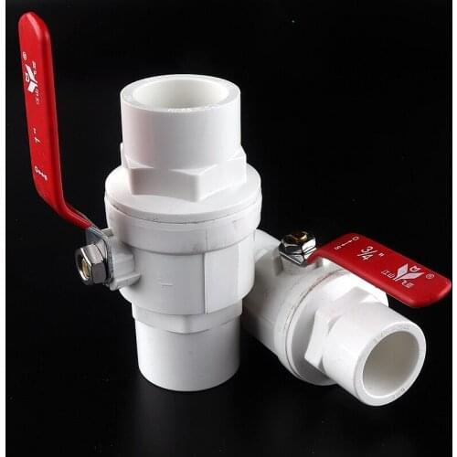 2~10pcs Innner Dia 20~50mm PVC Pipe Ball Valves Water Irrigation System Drainage Tube Quick Valve Water Pipe Connector Fittings