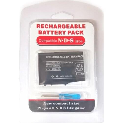 2021 New 2000mah Battery Compatible with DS Lite Nds Ndsl 3.7V Rechargeable Lithium-ion Battery + Tool Pack Kit