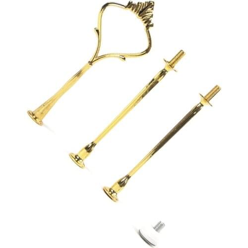 3-tiers 20pcs crown metal cake stand handles/cake stand hardware,gold/silver mixed color