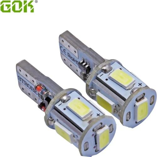 50pcs/lot T10 led Strobe flashing W5W t10 5smd led 5630 5730 t10 5smd lasting shine+auto strobe flash Two modes of Operation