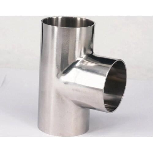 63mm 2.5" O/D 304 Stainless Steel Sanitary Weld Tee Connector Pipe Fitting