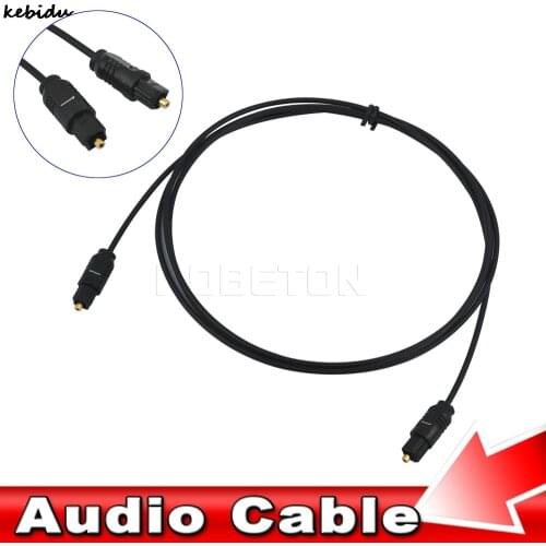 Kebidu Black 1M 3FT Digital Optical Optic Fiber Toslink Audio Cord OD2.2mm AV sound Cable Toslink Male to Male line Wholesale
