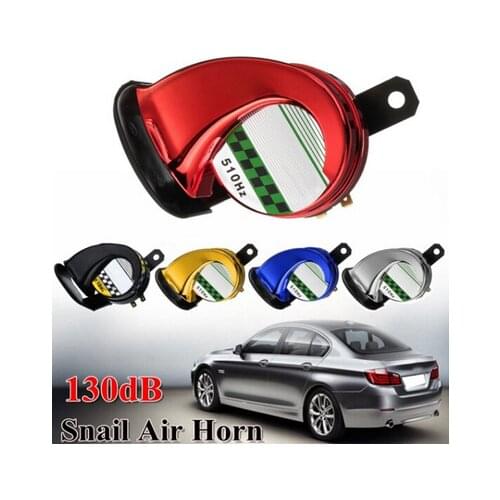 Universal 12V DC 130db Motorcycle Snail Air Horn Siren Super Loud For Car Truck Motorbike Waterproof