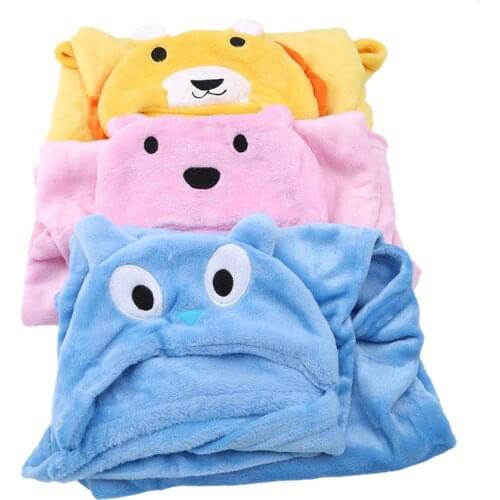 Cute Soft Hooded Cartoon Animal Blanket Toddler Animal Baby Bathrobe Baby Bath Towels Kids Bath Robe Infant Towel