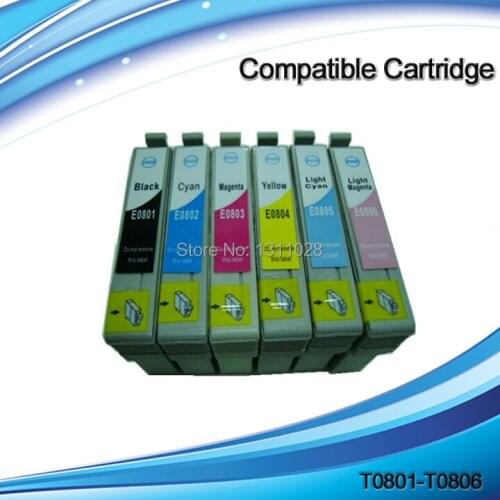 INK WAY T0801-T0806 ink cartridges for P50 R265 R285 R360 PX650 PX50 PX650W RX685 PX700W PX710W PX720WD PX800FW PX810W etc