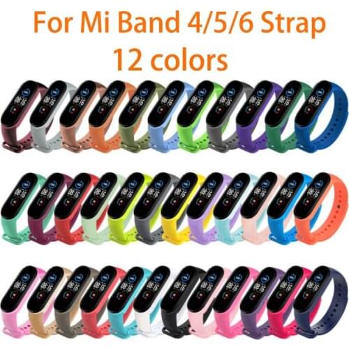 Colors Bracelet For Xiaomi Mi Band 4 5 6 Sport Strap Watch Silicone Wrist Strap For Xiaomi Mi Band 6 Bracelet Miband 6 5 4 Strap