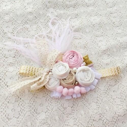 Free Shipping Dupioni Silk Headband Kids Hair Accessories