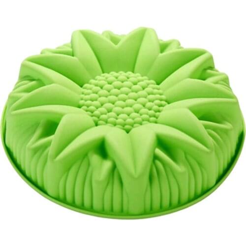DIY Cake Pastry Moulds Wholesale Cute Large Sunflower Silicone Cake Mold Dessert Molds E067