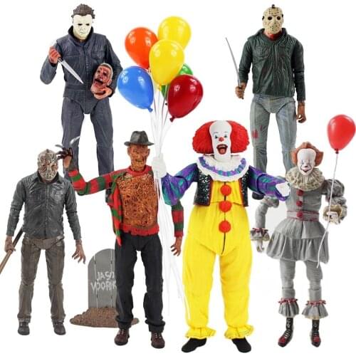 10-20cm NECA Clown Texas ChainSaw Massacre Good Guys Horrible PVC Action Figure Halloween Model Toys Decoration Brinquedos Gift