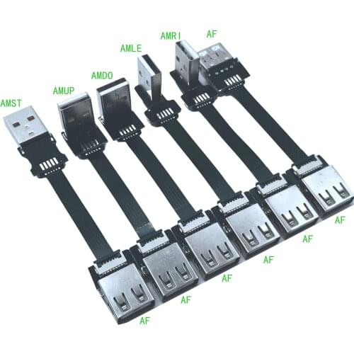 FPC Flexible Flat USB 2.0 Cable Extender Cord Wire Data Transmission Cables Super Speed Data Extension cable For Monitor Mouse