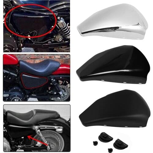 Chrome Steel Left Battery Side Cover Fit For Harley Sportster XL883 XL1200 1200 883 2004-2013 11