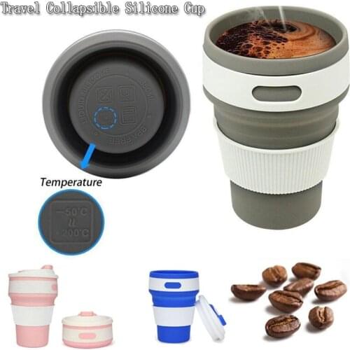 Coffee Mugs Travel Collapsible Silicone Cup Folding Water Cups BPA FREE Food Grade Drinking Ware Mug Tea Coffee Cups
