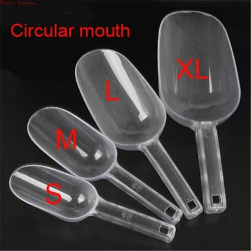 Plastic shovel thickened large flour sugar food acrylic food-Grade Transparent Plastic Kitchen Scoops Portable Pet Food Spoon