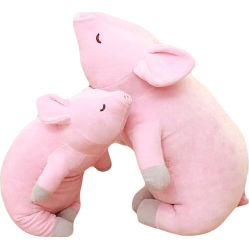 Dorimytrader cuddly soft pink pig plush animal toy stuffed cartoon lying pigs doll pillow gift for children decoration 70cm