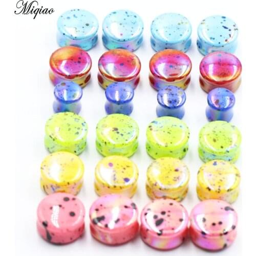 Miqiao 2 Pcs Hot Selling New Products In Europe and America Acrylic Pinna Earplug Gauge Body Piercing Jewelry 4mm-20mm