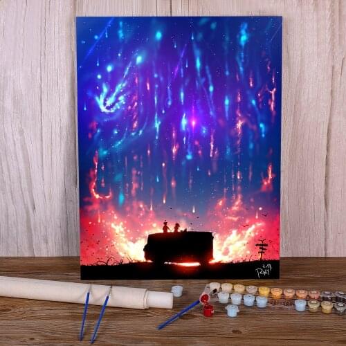 Scenery The Date Paint By Numbers Package Acrylic Paints 40*50 Boards By Numbers Decoration For Children For Handicraft