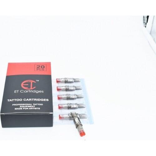 ET Cartridges Disposable Gray Transparent Tips Magnum Cartridge Tattoo Needles C1015M1 20 PCS