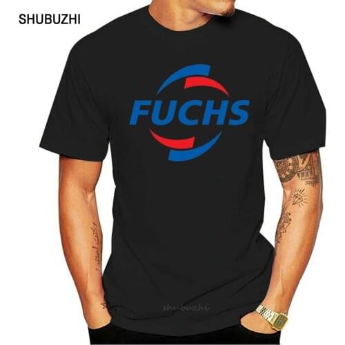 New Fuchs Oil Company Racing Logo Men';S Black T-Shirt Size S To 3Xl Homme Plus Size Tee Shirt