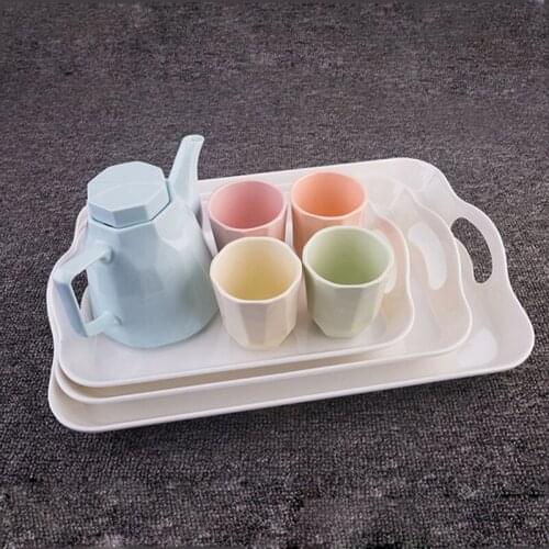 New Plastic Storage Tray Pallet Rectangle Bread Fruit Plate Snack Tray Fruit Cake Pan Tea Trays Small Items Jewelry Display Tray