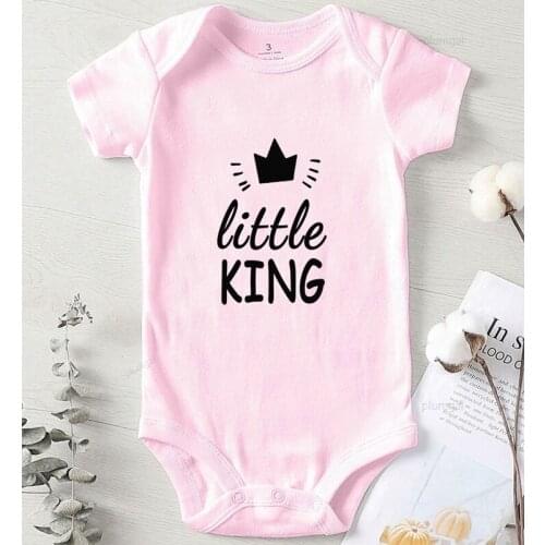 Baby Girl Outfit One Piece Jumpsuit Toddler Girls Winter Clothes Kids Clothing Infant Boy Romper Printing Little King