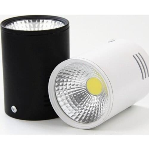 Wholesale price 12w Dimmable surface mounted downlight Black/White LED downlights +LED Bulb Decorative lighting Down light