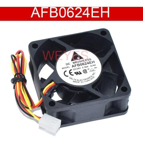 Original For Delta AFB0624EH DC24V 0.36A Three Lines Cooling Fan