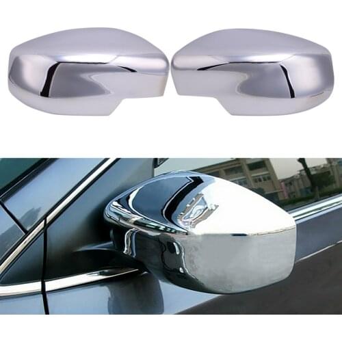 Pair Chrome Side Exterior Rearview Wing Door Mirror Cover Cap Trim Fit for Nissan Sylphy Sentra 2013-2015 2016 2017 2018 2019
