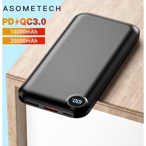 Portable Charger Power Bank 10000mAh 20000mAh External Battery LED QC3.0 PD Fast Charge PowerBank 10000 20000 mAh For Xiaomi mi