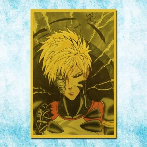 Vintage Japanese Anime One Punch Man Posters Art Silk Poster Canvas Retro Print For Home Room Decor Decoration-001
