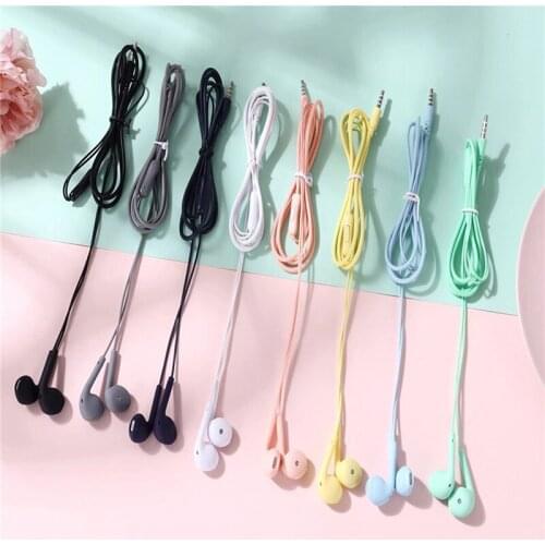 Macarons Wired Headphone 3.5MM In-ear Earphones With Microphone Earpiece Headset