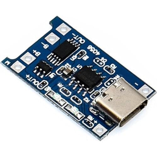TP4056 Micro USB Type C Charging Board With Indicator 5V 1A 18650 Lithium Battery Charger Module Protection Dual Function Li-Ion