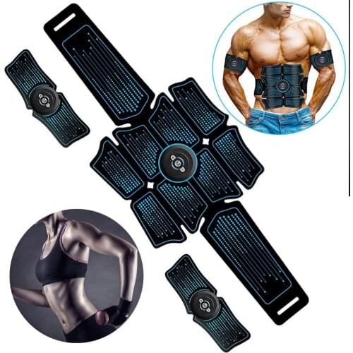 Smart EMS Abdominal Vibrating Belt Hip Trainer Muscle Stimulator Toner Rechargeable Abdominal Massage Electrostimulation Fitness